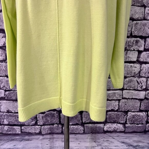 Talbots Yellow/Green Crew Neck 3/4 Sleeve Pullover Sweater Size XL - Picture 3 of 9